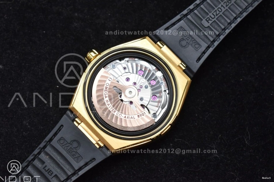 Strap Super Edition Gummy Clone A8900 Best VSF Black Dial on Constellation Ceramic Black 1:1 YG Black 0105